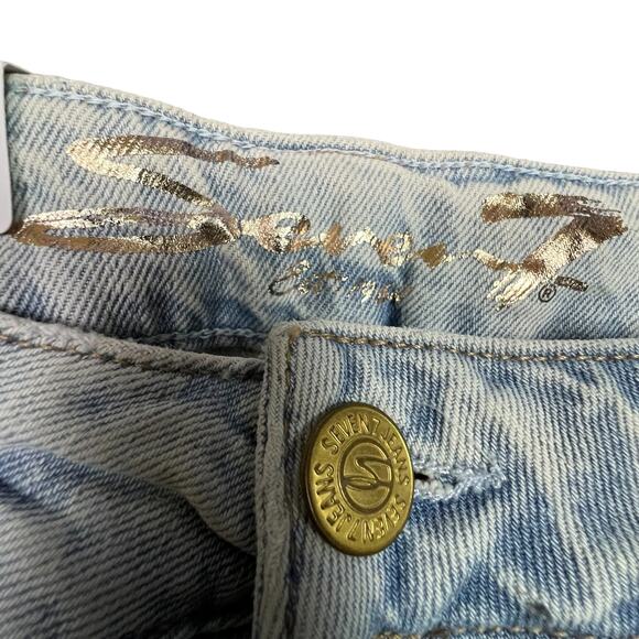 Seven7 Weekend Slim Fit Straight Leg Women's Size 4 Distressed Jeans Denim NWT - Picture 13 of 16